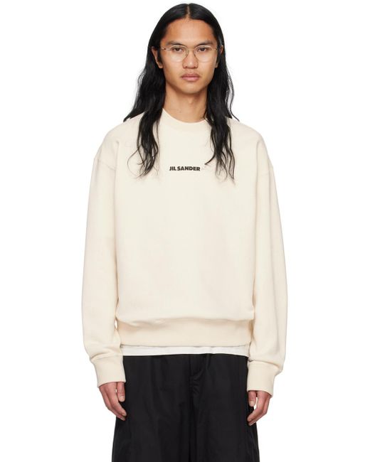 Jil Sander Black Off-white Oversized Sweatshirt for men