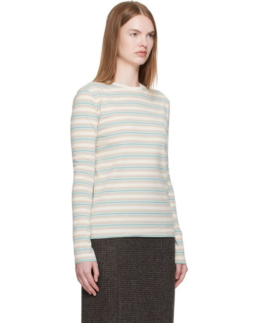 トップス auralee 3 GRADIENT STRIPE JERSEY L/S TEE AURALEE | GRADIENT STRIPE JERSEY L/S TEE WOMEN