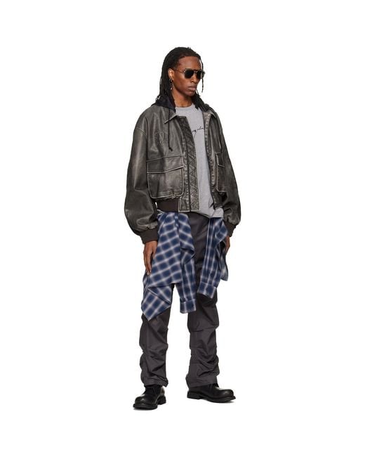 we11done Blue Shirt Wrapped Trousers for men
