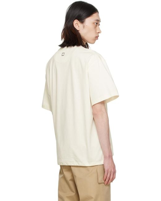 メンズ Wooyoungmi オフホワイト ドローストリング Tシャツ White