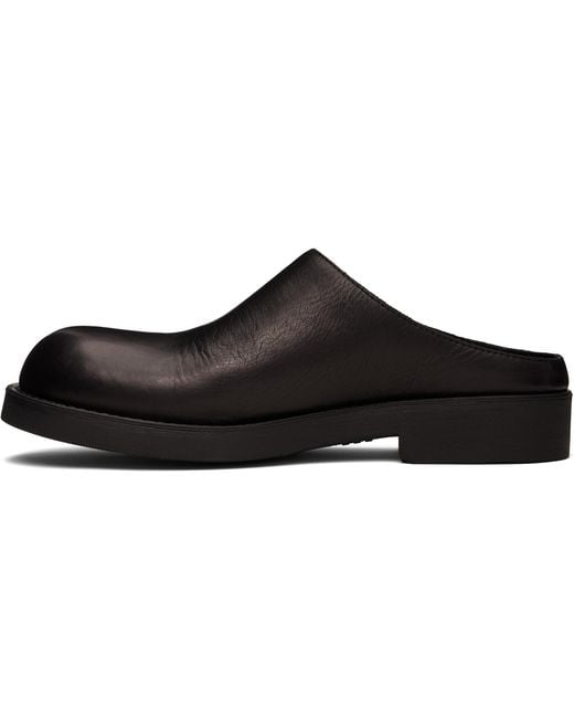 MM6 by Maison Margiela Black Leather Biker Mule Loafers for men