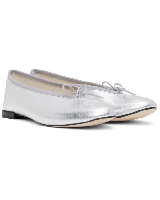 MARINE SERRE シルバー Repettoエディション Lilouh ソフトナッパ バレエシューズ Black