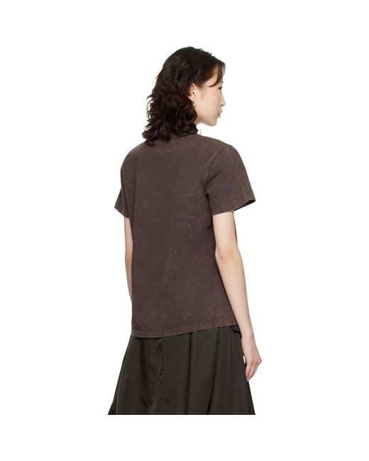 Ganni Black Vintage Wash T-Shirt