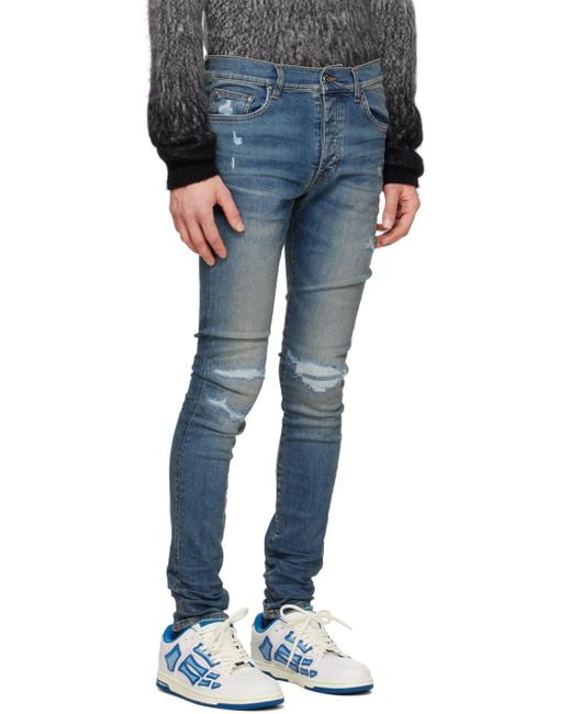 Amiri Blue Mx1 Distressed Jeans for men