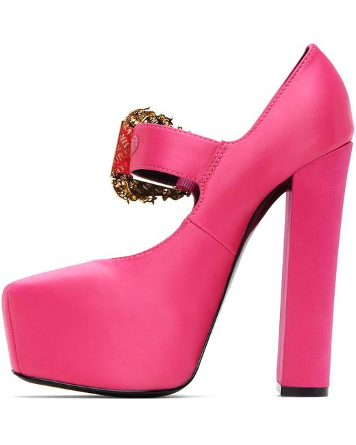 Versace Pink Hurley Platform Heels