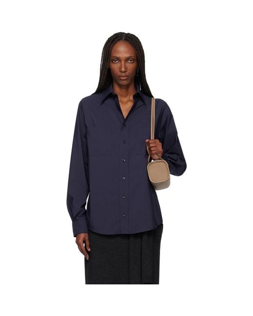 Maryam Nassir Zadeh Blue Arlos Button Up Shirt