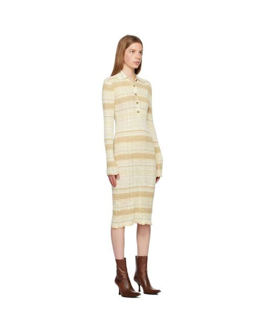 Acne Black Ssense Exclusive Beige Midi Dress