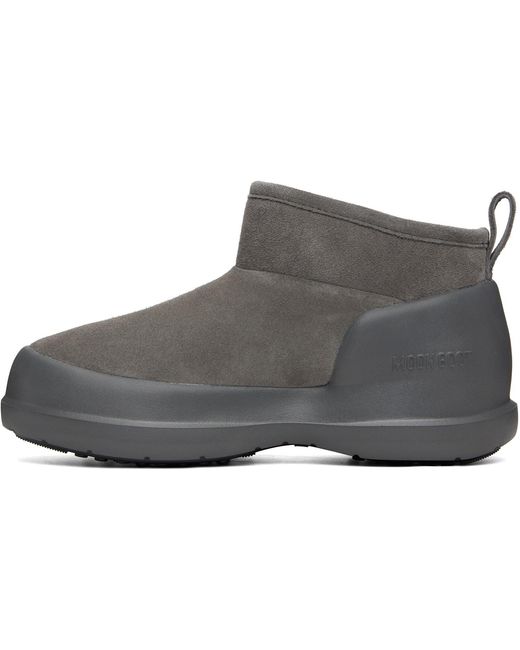 Moon Boot Black Mezzaluna Suede Low Boots for men