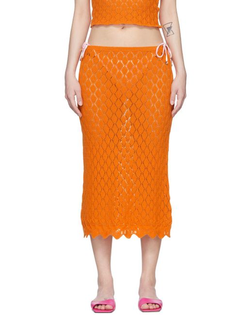 GIMAGUAS Orange Ssense Exclusive Midi Skirt