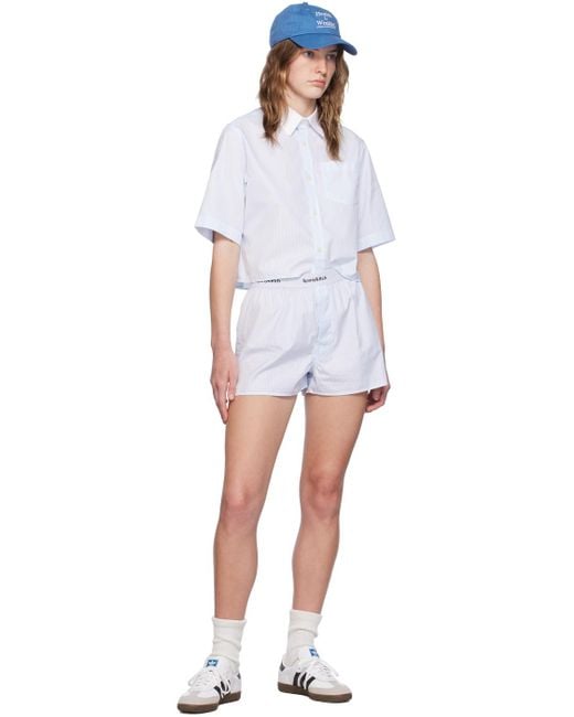 Sporty & Rich White Striped Shirt