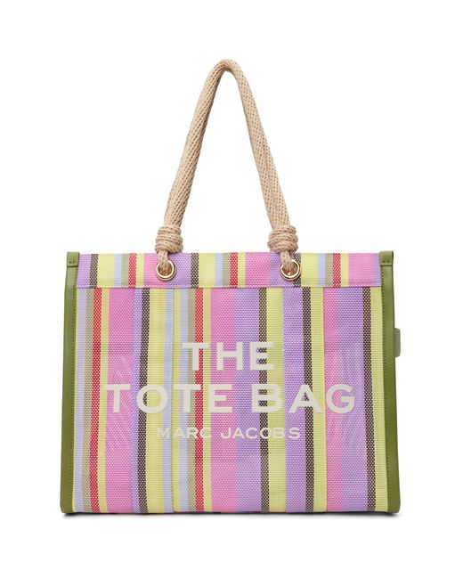 Marc Jacobs Pink 'The Stripe Mesh Large' Tote