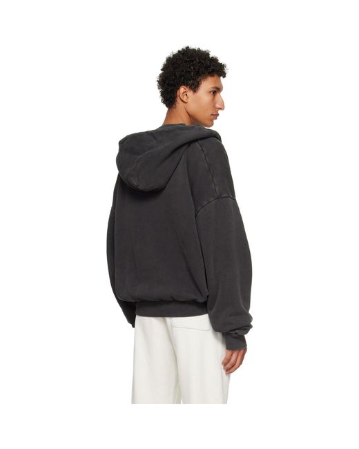 Entire studios Black Thermal Hoodie for men