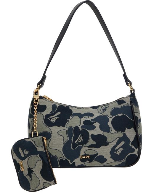 A Bathing Ape Cookie Camo 2 Woven Shoulder Bag in Metallic