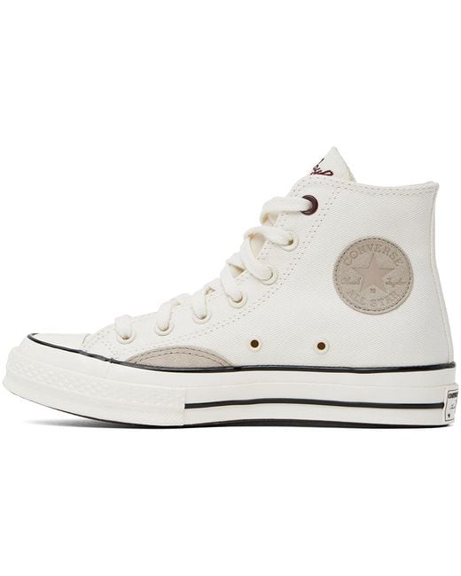 Converse Black White & Taupe Chuck 70 Mixed Materials High Top Sneakers for men