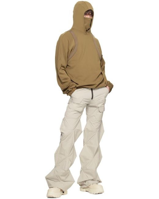 Uncertain Factor Natural Off- 3D Cargo Pants for men