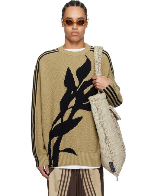 Song For The Mute Multicolor Khaki Adidas Originals Edition 005 Crew Knit Sweater for men