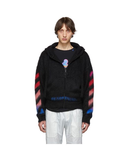 Off-White c/o Virgil Abloh Black And Multicolor Brushed Mohair 