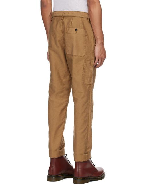 Pantalon brun clair à ceinture Sacai pour homme en coloris Multicolor