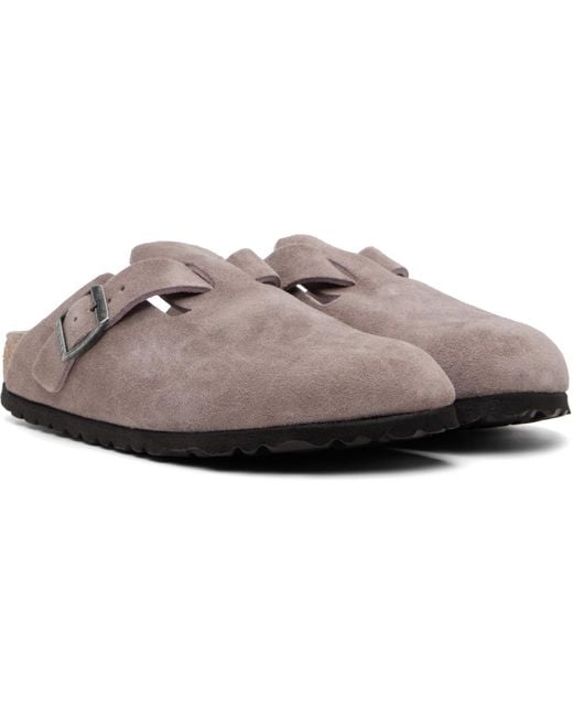 Birkenstock Brown Narrow Boston Soft Footbed Slip-On Loafers