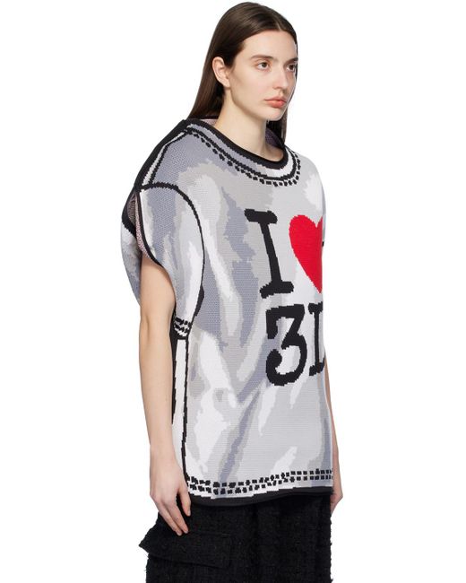 Doublet Red 'I Heart 3D' Sweater