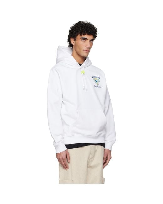 Casablanca White 'Tennis Club' Icon Hoodie for men