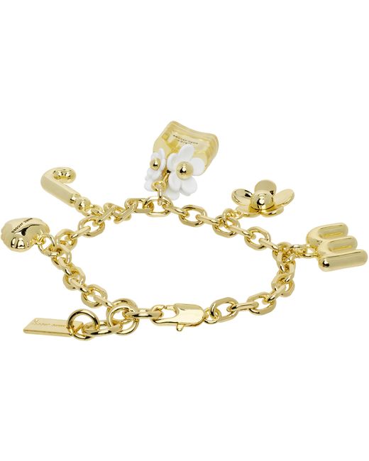 Marc Jacobs Black Daisy Charm Bracelet