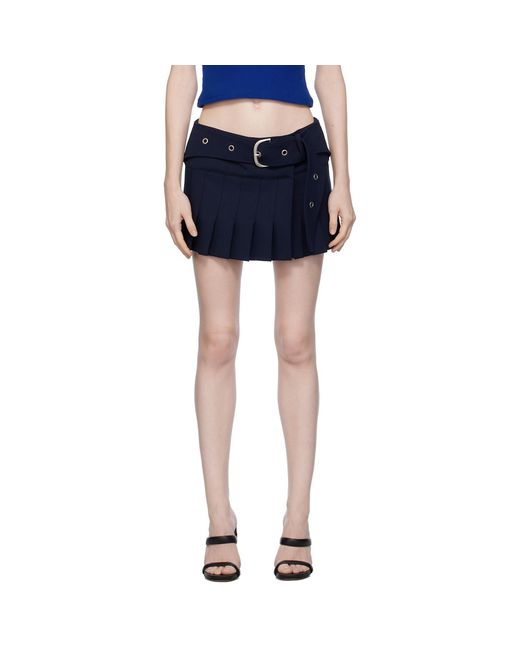 Off-White c/o Virgil Abloh Blue Off- Belted Mini Skirt