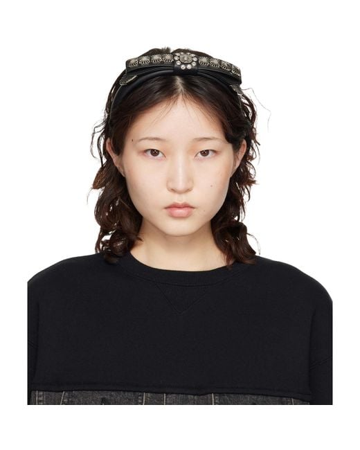Toga Black Metal Ribbon Headband