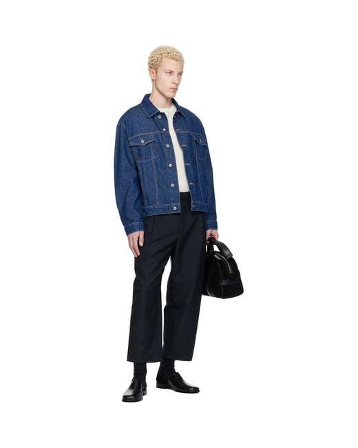 Maison Kitsuné Blue Denim Trucker Jacket for men