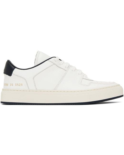 Common Projects Leather Decades Sneaker in Black | Lyst