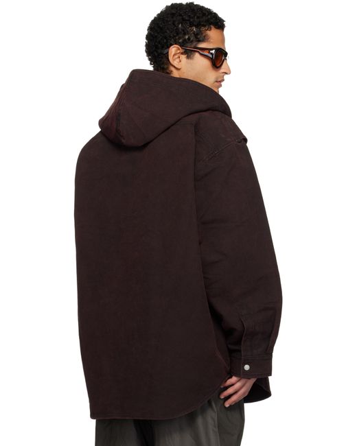 Blouson Étagé Bourgogne À Capuche Acne pour homme en coloris Black