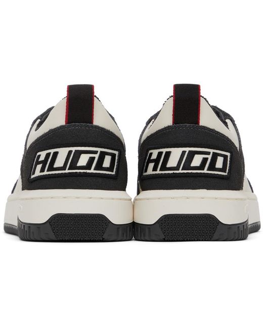 HUGO Off-white & Black Low-top Sneakers for men