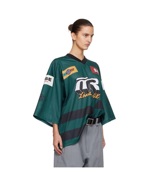 Martine Rose Green Oversized Hockey Jersey