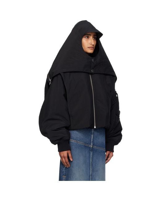 Jean Paul Gaultier Black 'The Hooded' Bomber Jacket