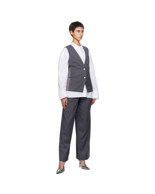 REMAIN Birger Christensen Blue Gray Two-color Vest