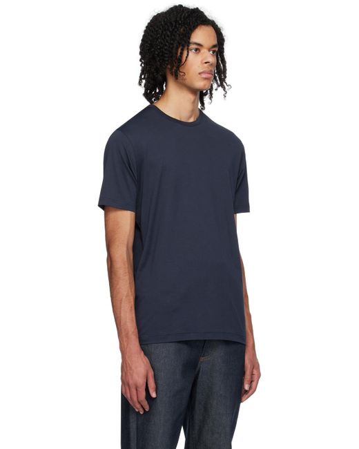 Sunspel Blue Classic T-shirt for men