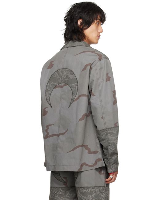 MARINE SERRE Gray Regenerated Jacket for men