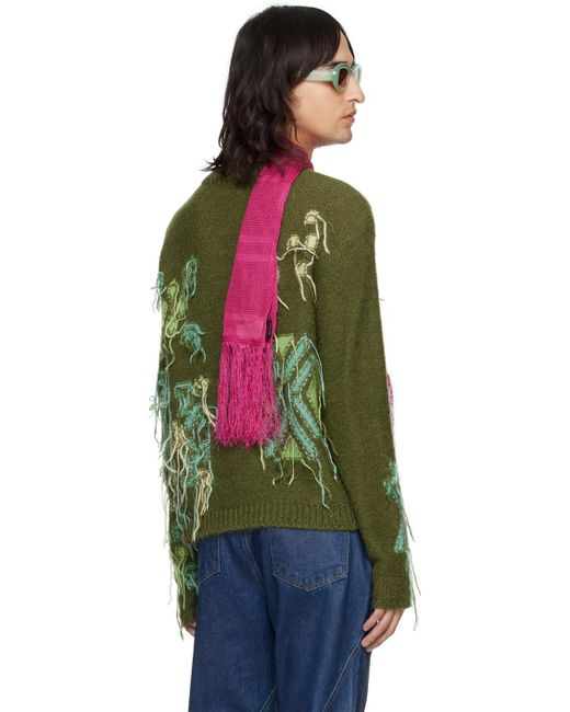 ANDERSSON BELL Green Macaron Cardigan for men
