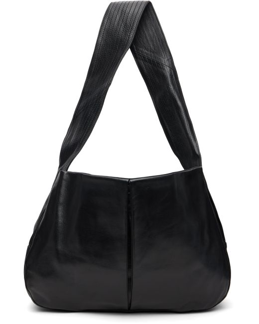 SAGE NATION Black Box Pleat Leather Bag for men