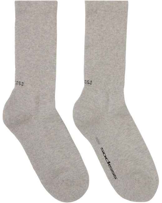 Socksss Gray Two-pack Socks for men