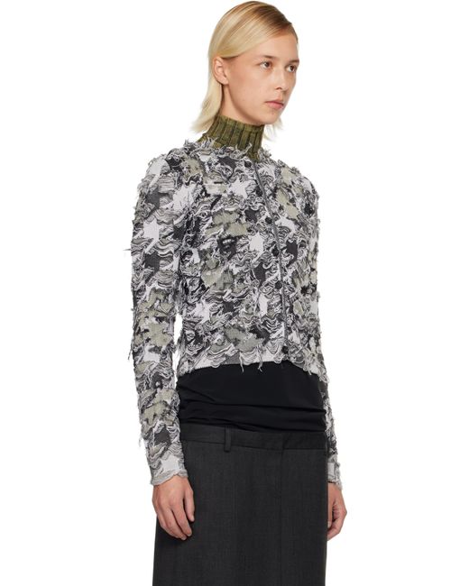 Cardigan Sibylla Gris DIESEL en coloris Black