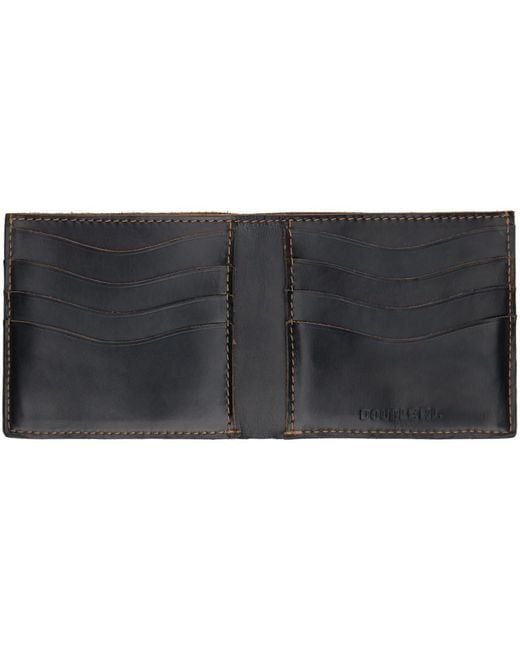 RRL Black Leather Billfold Wallet for men