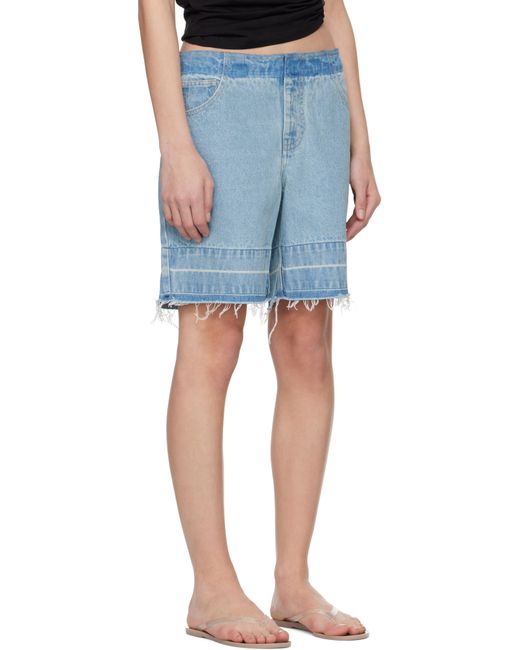 Short Déconstruit Bleu En Denim Christopher Esber en coloris Blue