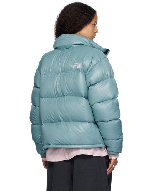 The North Face Blue Ssense Exclusive 1996 Retro Shine Nuptse Down Jacket