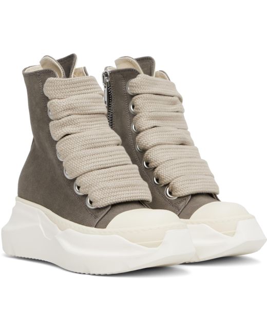 Baskets Grises À Semelle Abstract Et À Laçage Surdimensionné Rick Owens en coloris Gray