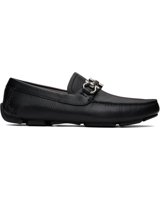 メンズ Ferragamo Gancini Ornament ドライビングシューズ Black
