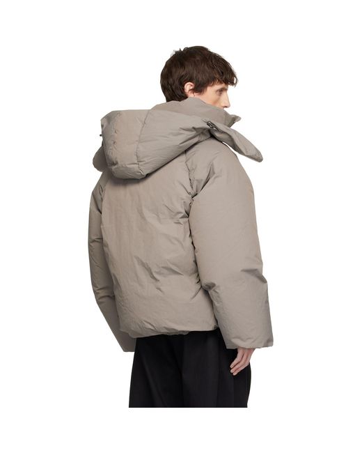 Seventh Gray Taupe Space Down Coat for men