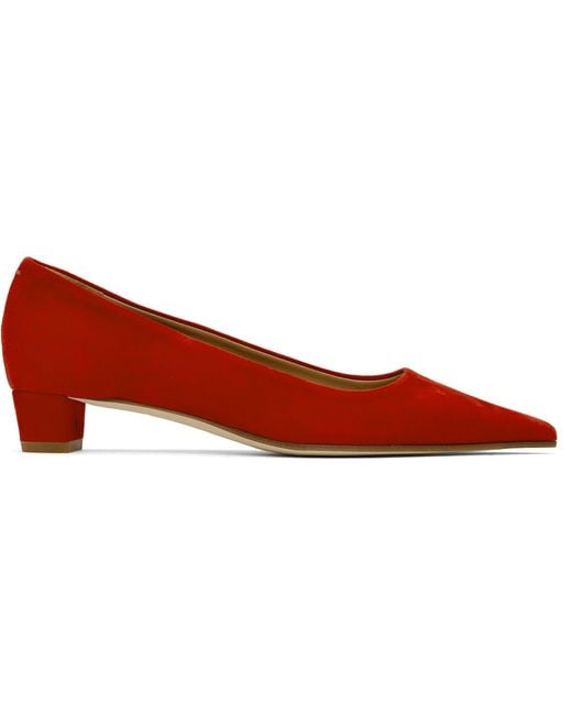 Aeyde Black Judi Kid Suede Heels