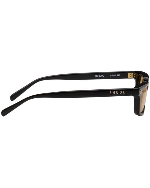 Rhude Black Tobac Sunglasses for men