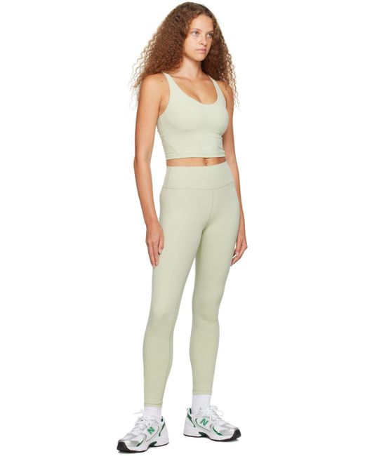 Sporty & Rich Ssense Exclusive Green leggings in Natural